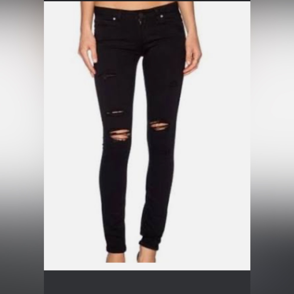 Paige verdugo ultra skinny black ripped jeans
